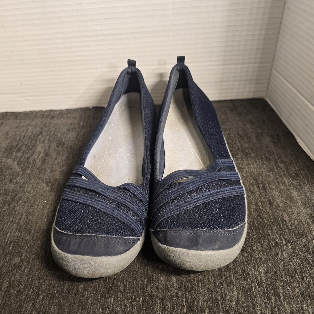 Explore 24 Easy Spirit Keira Womens 9.5M Blue Slip On Comfort Shoes
